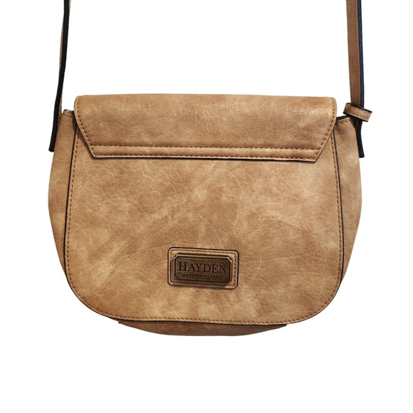 Hayden Harnett Tan Cross Body Bag Handbag Distressed - Picture 1 of 14